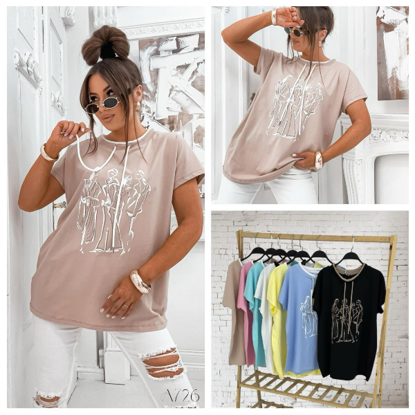 Bluzki damskie Roz Standard, Mix Kolor Paczka 10 szt